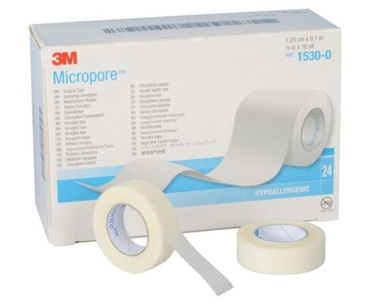 Tela Adhesiva de Papel Micropore Blanca (1,25 – 2,5 cms.)